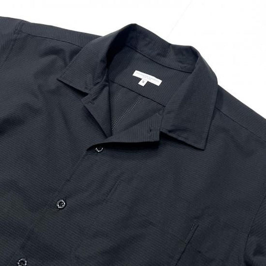 CAMP SHIRT - POLYESTER MESH (BLACK)