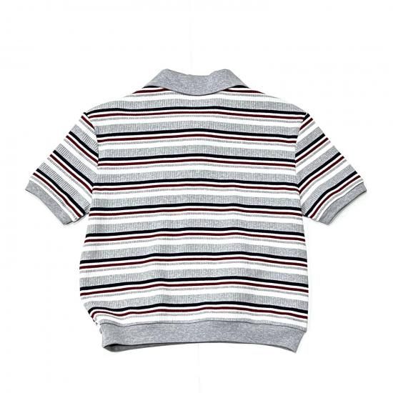 POLO SHIRT - RANDOM STRIPE (H.GREY)