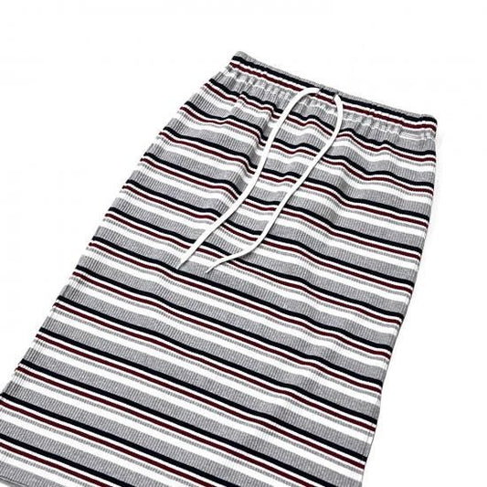 PENCIL SKIRT - RANDOM STRIPE (H.GREY)