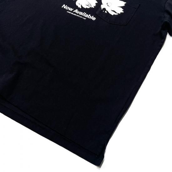 PRINTED CROSS CREW NECK T-SHIRT - FLOWER (BLACK)