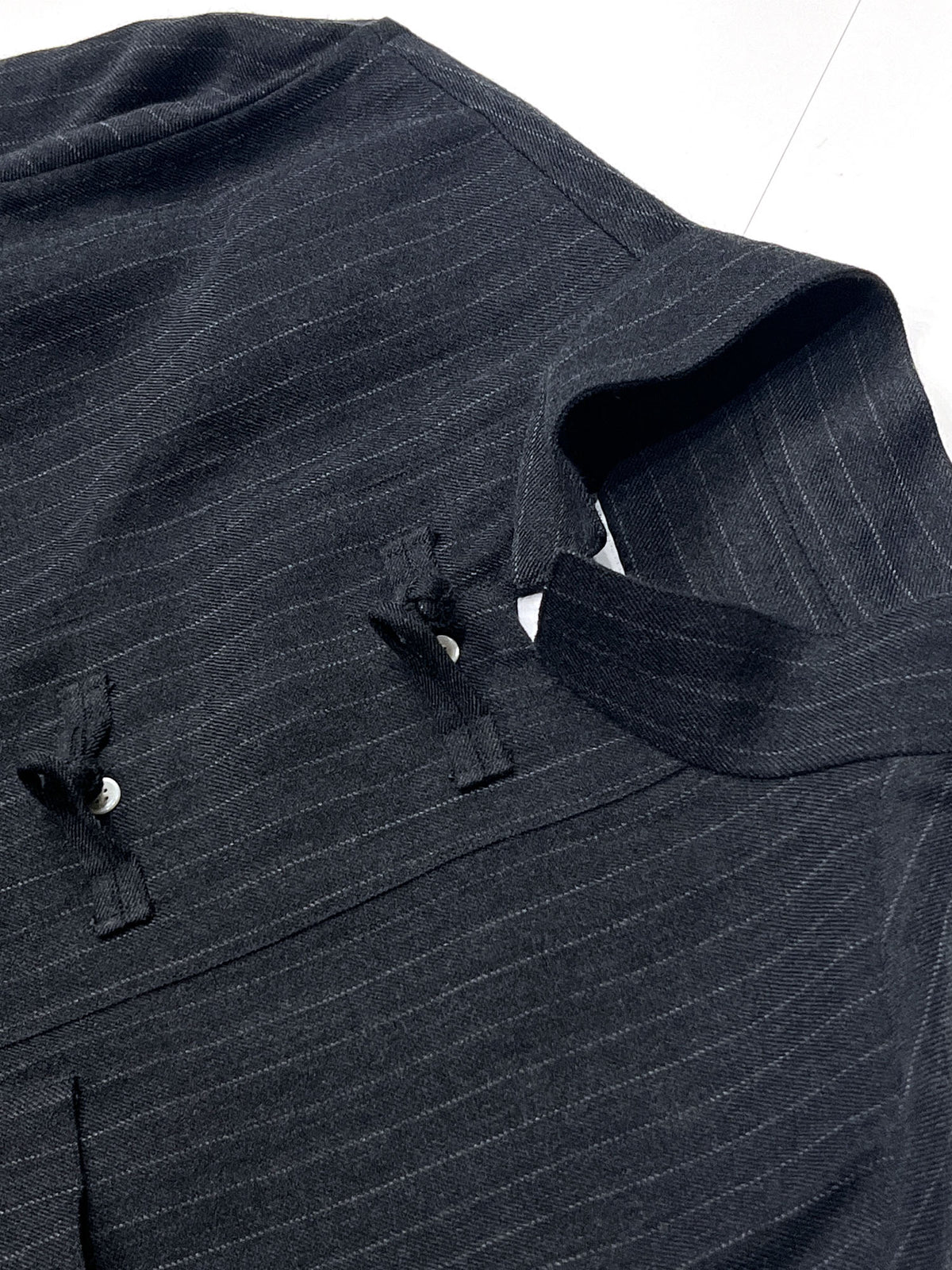 Pin-stripe Double Button Shirt Gray