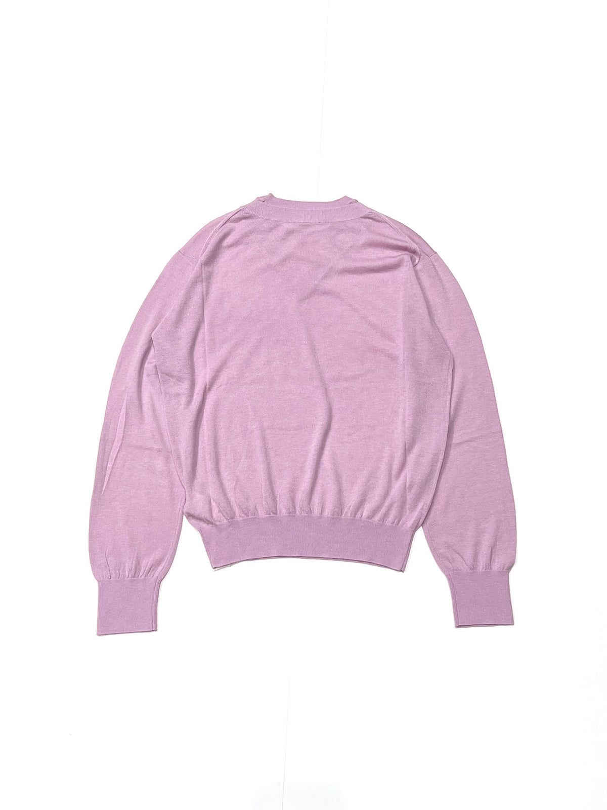 FAUX LAYERED SWEATER - FINE GAUGE KNIT PINK