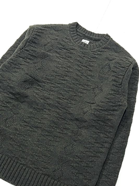 FISHERMAN SWEATER - NATIVE PATTERN OLIVE