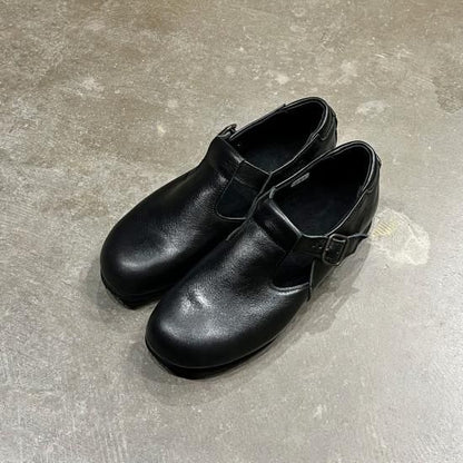 T-01 ストラップシューズ/ キップレザー (BLACK)
