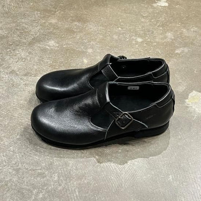 T-01 ストラップシューズ/ キップレザー (BLACK)