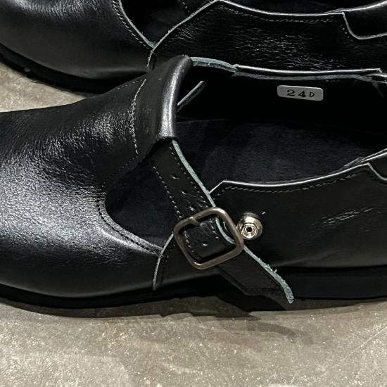 T-01 ストラップシューズ/ キップレザー (BLACK)