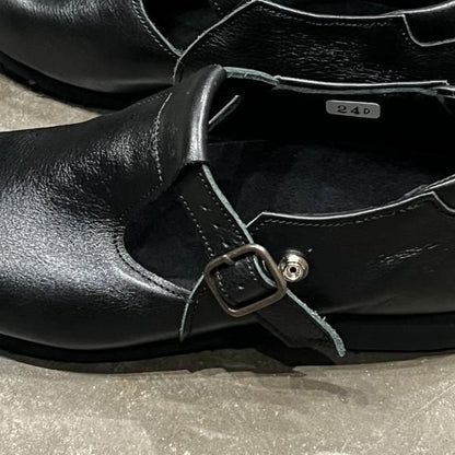 T-01 ストラップシューズ/ キップレザー (BLACK)