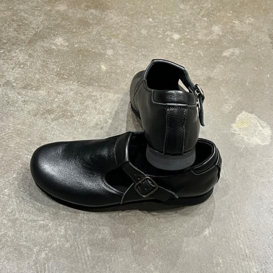 T-01 ストラップシューズ/ キップレザー (BLACK)