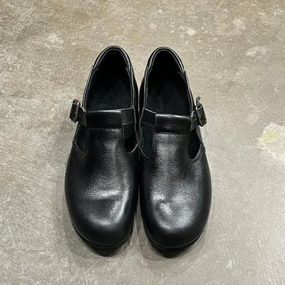 T-01 ストラップシューズ/ キップレザー (BLACK)