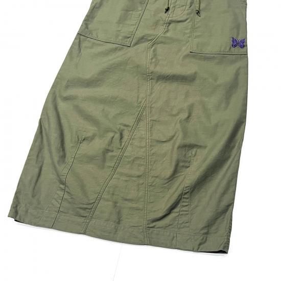 STRING FATIGUE SKIRT- BACK SATEEN (OLIVE)