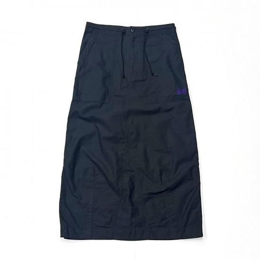 STRING FATIGUE SKIRT- BACK SATEEN (BLACK)