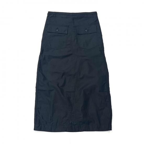 STRING FATIGUE SKIRT- BACK SATEEN (BLACK)