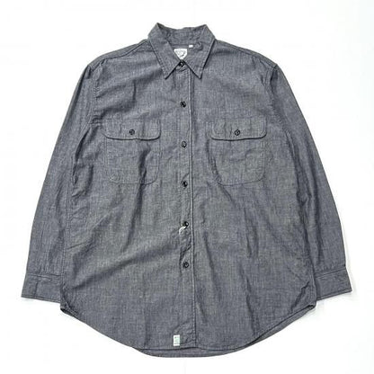 BLACK CHAMBRAY WORK SHIRT (BLACK)