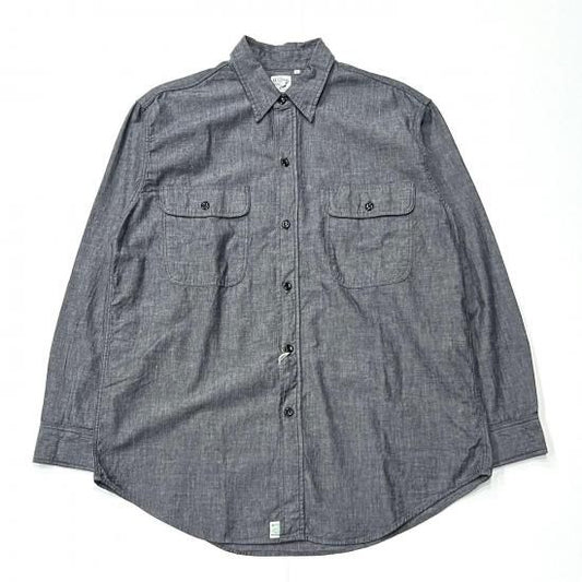 BLACK CHAMBRAY WORK SHIRT (BLACK)