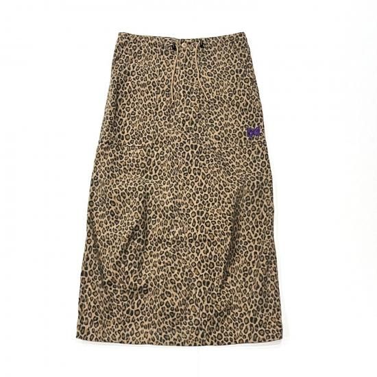 STRING FATIGUE SKIRT- BRUSHED SATEEN (LEOPARD)