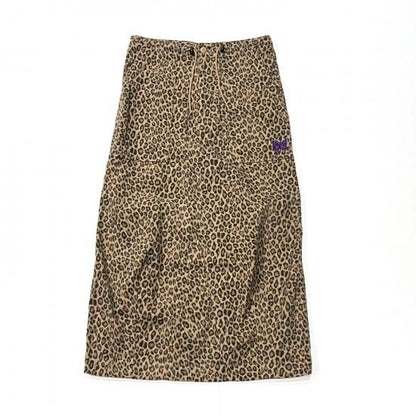STRING FATIGUE SKIRT- BRUSHED SATEEN (LEOPARD)