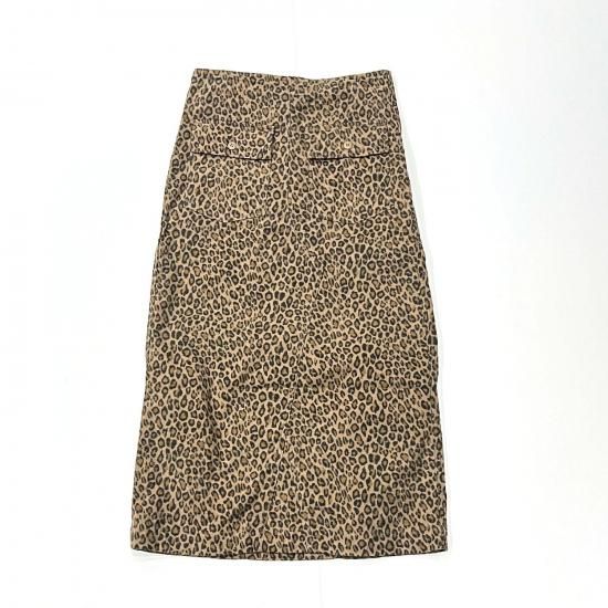 STRING FATIGUE SKIRT- BRUSHED SATEEN (LEOPARD)