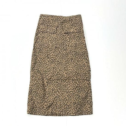STRING FATIGUE SKIRT- BRUSHED SATEEN (LEOPARD)