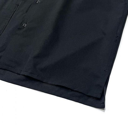 CAMP SHIRT - POLYESTER MESH (BLACK)