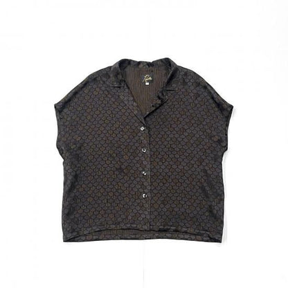 FRENCH SLEEVE BLOUSE- SEIGAIHA JACQUARD