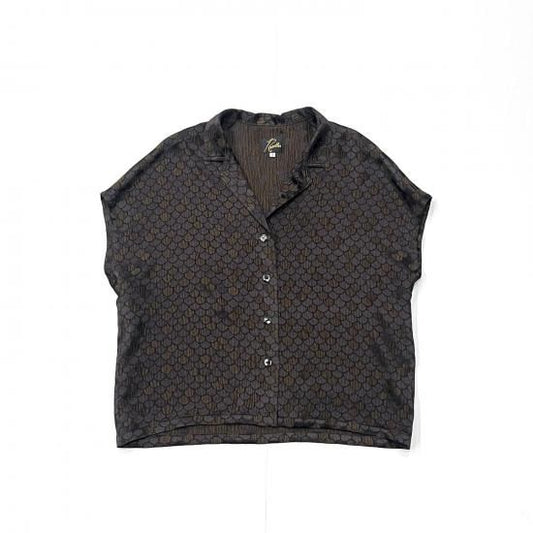 FRENCH SLEEVE BLOUSE- SEIGAIHA JACQUARD