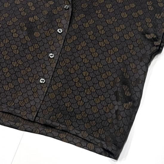 FRENCH SLEEVE BLOUSE- SEIGAIHA JACQUARD