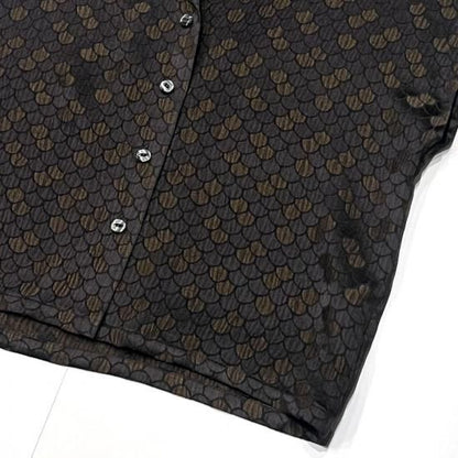 FRENCH SLEEVE BLOUSE- SEIGAIHA JACQUARD