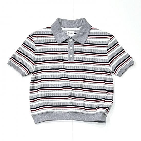 POLO SHIRT - RANDOM STRIPE (H.GREY)