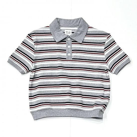 POLO SHIRT - RANDOM STRIPE (H.GREY)