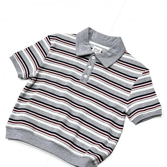 POLO SHIRT - RANDOM STRIPE (H.GREY)