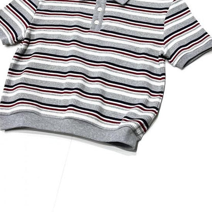 POLO SHIRT - RANDOM STRIPE (H.GREY)