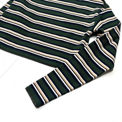 TWO-WAYS SPENCER BASQUE SHIRT - RANDOM STRIPE (OLIVE)