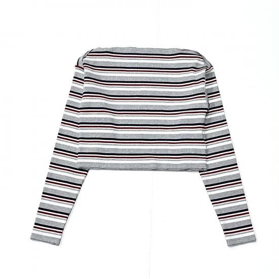 TWO-WAYS SPENCER BASQUE SHIRT - RANDOM STRIPE (H.GREY)