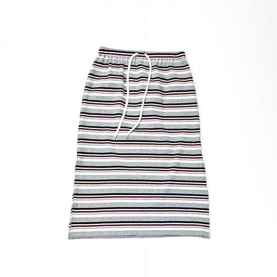 PENCIL SKIRT - RANDOM STRIPE (H.GREY)