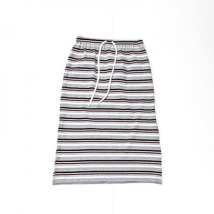 PENCIL SKIRT - RANDOM STRIPE (H.GREY)
