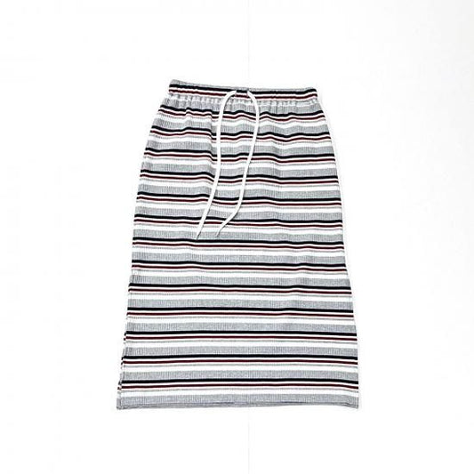 PENCIL SKIRT - RANDOM STRIPE (H.GREY)