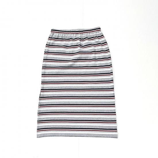 PENCIL SKIRT - RANDOM STRIPE (H.GREY)