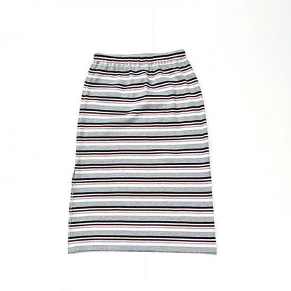 PENCIL SKIRT - RANDOM STRIPE (H.GREY)