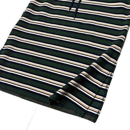 PENCIL SKIRT - RANDOM STRIPE (OLIVE)