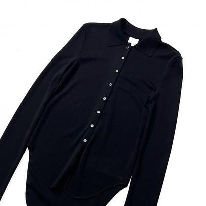 Super 140's Melino Wool Shirt Women's (Black)