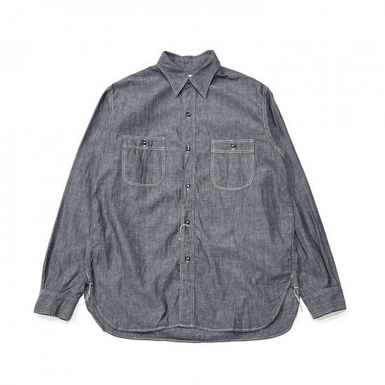 RELAX FIT BLACK CHAMBRAY WORK SHIRT