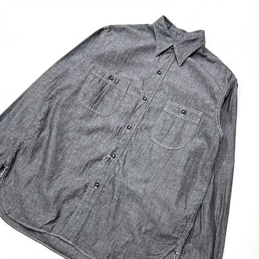 RELAX FIT BLACK CHAMBRAY WORK SHIRT