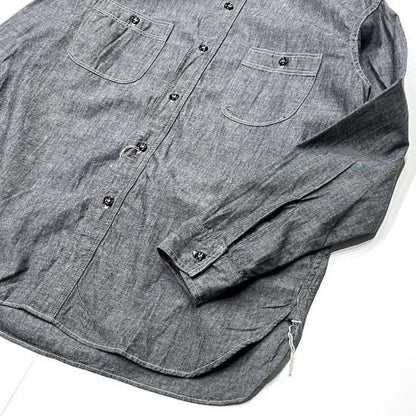 RELAX FIT BLACK CHAMBRAY WORK SHIRT