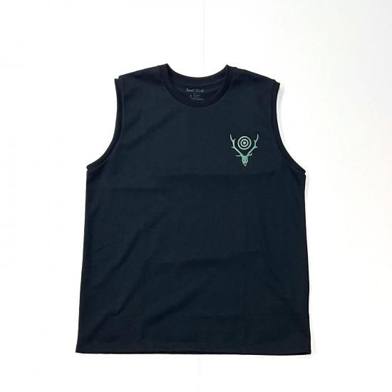 SLEEVELESS CREW NECK TEE - SKULL & TARGET