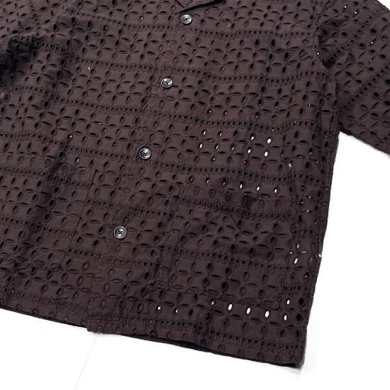 CABANA SHIRT / CUTWORK EMBROIDERY (DK.BROWN)