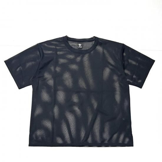 S/S CREW NECK SHIRT - KNIT MESH (BLACK)