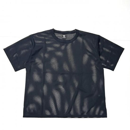 S/S CREW NECK SHIRT - KNIT MESH (BLACK)