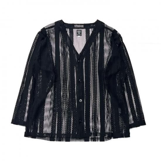 V-NECK CARDIGAN - POLY LACE JQ. (BLACK)