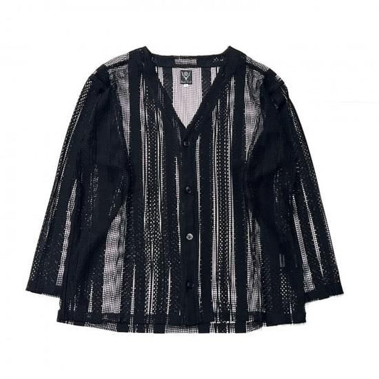 V-NECK CARDIGAN - POLY LACE JQ. (BLACK)