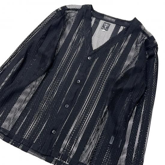 V-NECK CARDIGAN - POLY LACE JQ. (BLACK)